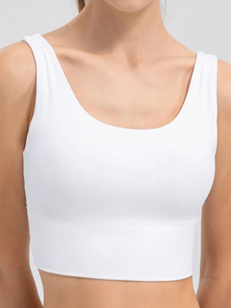 Babe Beachwear white active tank top comfortable summer exercise tank for workouts