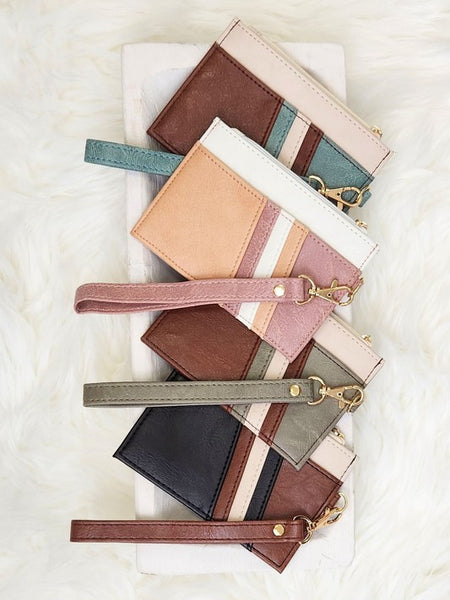 Babe Beachwear Compact Wrist Wallet and Card Case in multiple colors with detachable wrist straps