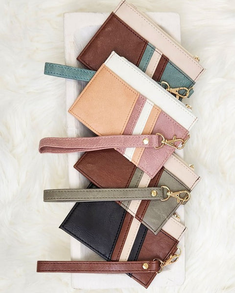 Babe Beachwear Compact Wrist Wallet and Card Case in multiple colors with detachable wrist straps
