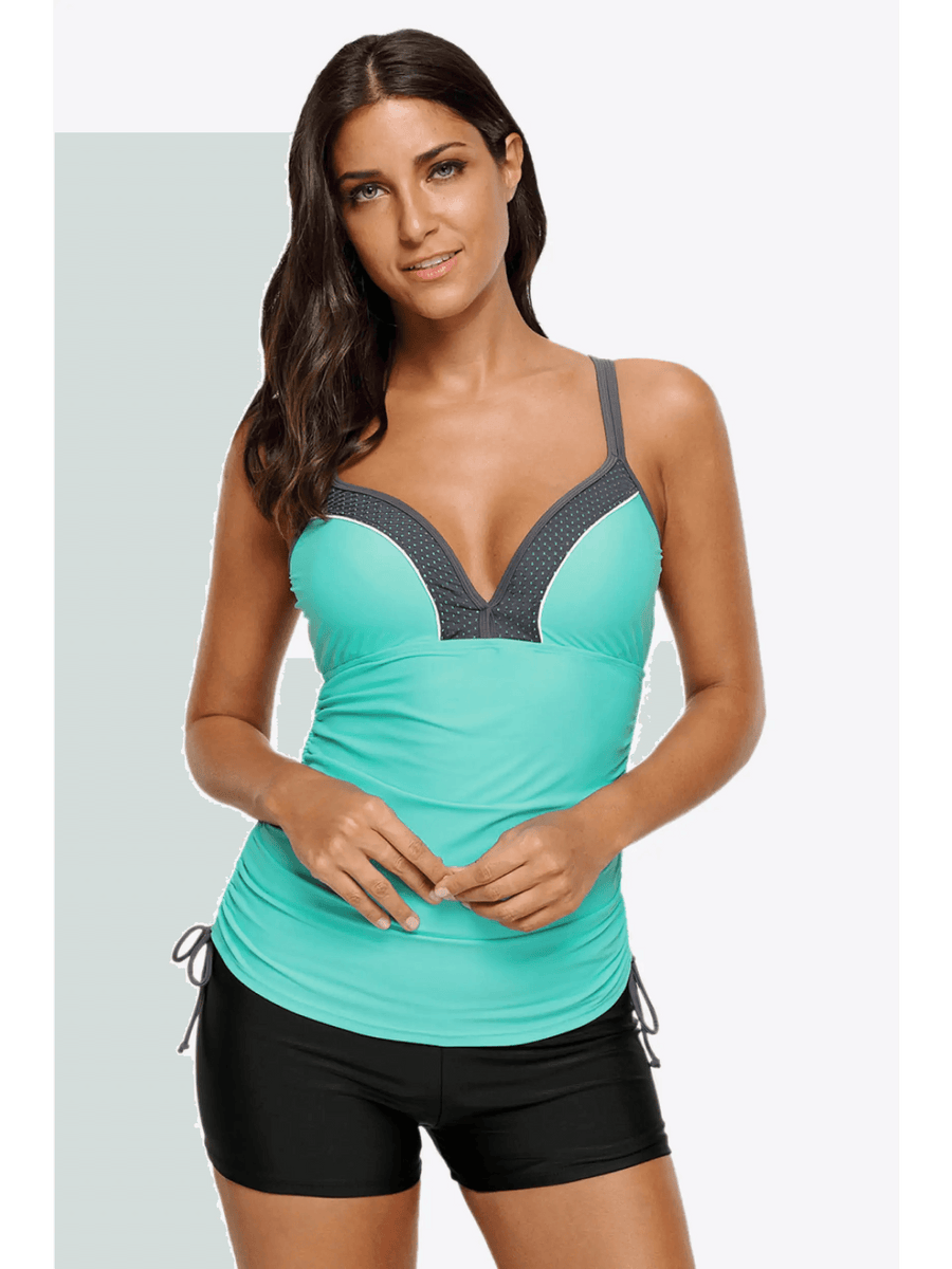 Flattering Tankini Swimsuit with V Neck - Beach Babes Beachwear - Fort Lauderdale4