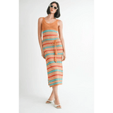 Emory Park crochet dress vacation Florida midi dress with striped pattern and sleeveless design