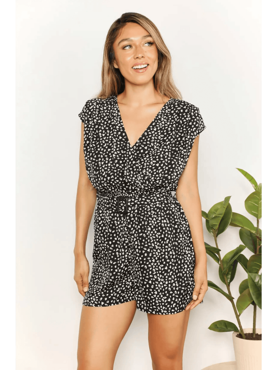 Animal Print Summer Fun Wrap Romper - Beach Babes Beachwear - Fort Lauderdale