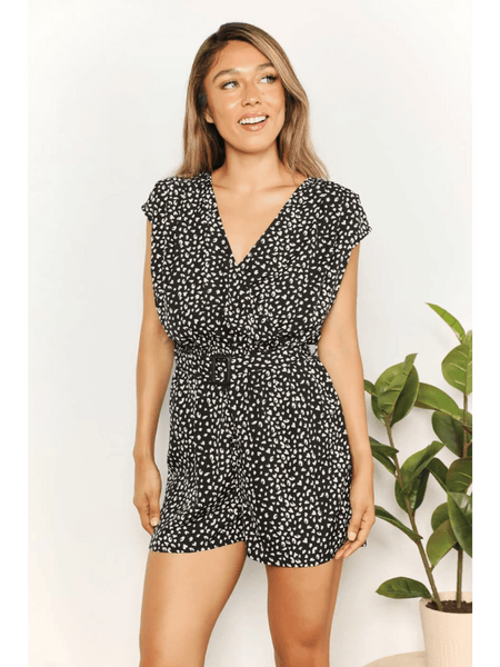 Animal Print Summer Fun Wrap Romper - Beach Babes Beachwear - Fort Lauderdale