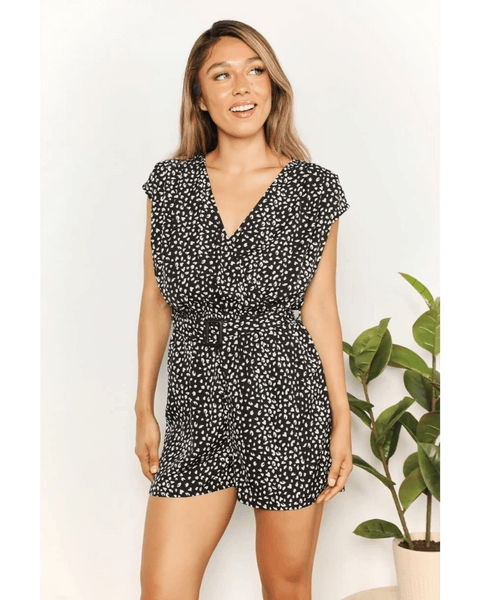 Animal Print Summer Fun Wrap Romper - Beach Babes Beachwear - Fort Lauderdale
