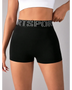 Trendsi cute black athletic shorts for women with sporty waistband and snug fit