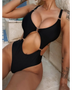 Sexy Flattering Black Plunge One Piece Swimsuit - Beach Babes Beachwear - Fort Lauderdale
