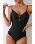Tummy Control Black One-Piece Swimsuit - Beach Babes Beachwear - Fort Lauderdale