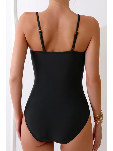 Tummy Control Black One-Piece Swimsuit - Beach Babes Beachwear - Fort Lauderdale