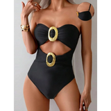 Plus Size Cutout One Piece Black Swimsuit - Beach Babes Beachwear - Fort Lauderdale0