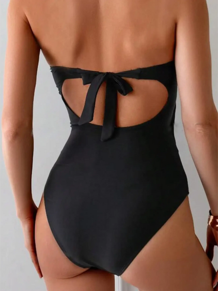 Plus Size Cutout One Piece Black Swimsuit - Beach Babes Beachwear - Fort Lauderdale1
