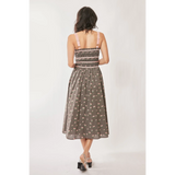 Stunning Mocha Floral Midi Dress - Beach Babes Beachwear - Fort Lauderdale