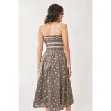 Stunning Mocha Floral Midi Dress - Beach Babes Beachwear - Fort Lauderdale