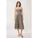 Stunning Mocha Floral Midi Dress - Beach Babes Beachwear - Fort Lauderdale