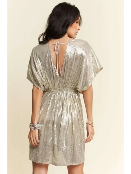 Stylish Sequin Plunge Neck Dress - Affordable Beach Fashion 2025 - Beach Babes Beachwear - Fort Lauderdale