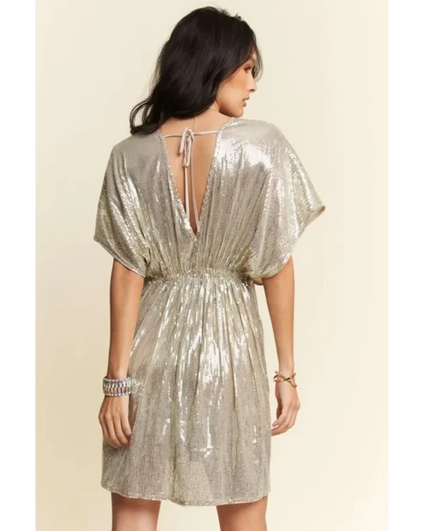 Stylish Sequin Plunge Neck Dress - Affordable Beach Fashion 2025 - Beach Babes Beachwear - Fort Lauderdale