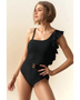 Stylish Belted Black One-Piece Cruise Swimsuit - Beach Babes Beachwear - Fort Lauderdale