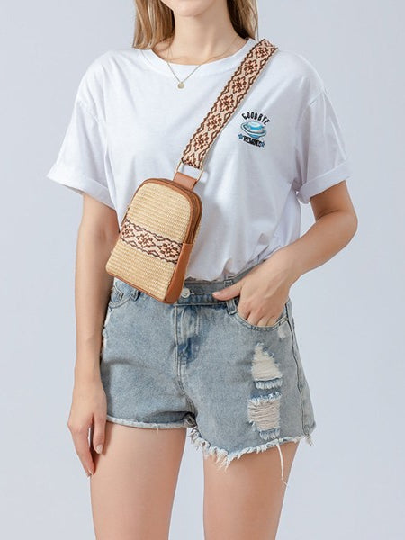 Luna Straw Crossbody - Perfect Beach Wear Accessory - Beach Babes Beachwear - Fort Lauderdale