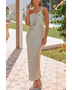 Trendsi gold midi dress with one shoulder and knot detail perfect as dressy dinner dress