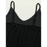 Black dressy summer cami for beachwear with adjustable straps from Trendsi