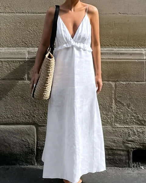 Ruffled A-Line  Maxi Dress - Beach Babes Beachwear - Fort Lauderdale