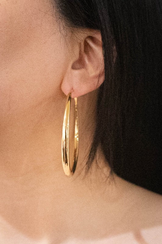 Gold Hoop Earrings - Beach Babes Beachwear - Fort Lauderdale