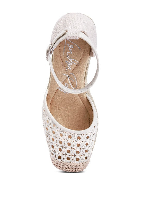 Mason Tan Buckle Wedge Heel Espadrilles - Beach Babes Beachwear - Fort Lauderdale