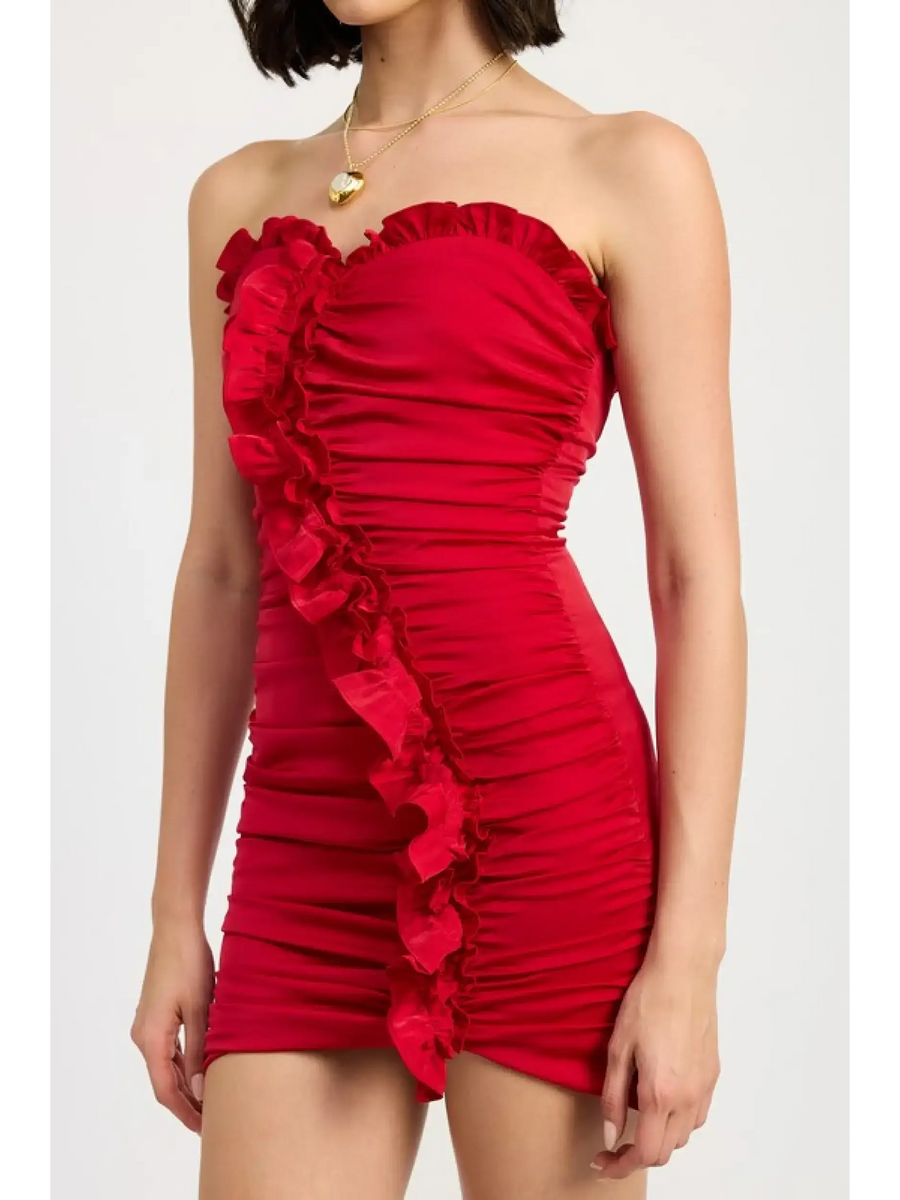 Turn Heads in this Sizzling Red Ruffle Mini Dress! - Beach Babes Beachwear - Fort Lauderdale