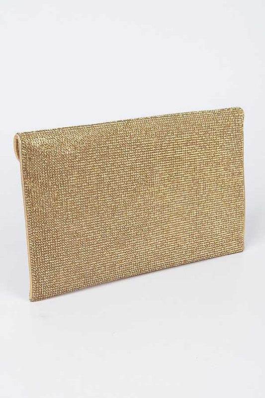 Gold Babe Beachwaer Evening Clutch Rhinestones bag with sparkling detail for formal occasions