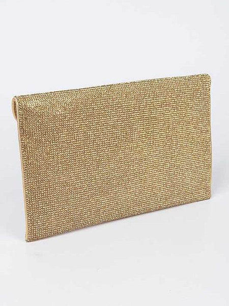 Gold Babe Beachwaer Evening Clutch Rhinestones bag with sparkling detail for formal occasions