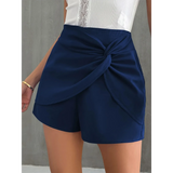 Trendsi navy sailor skorts for women featuring a wrap knot design and comfortable fit