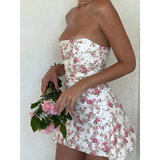 Sassy Floral Strapless Mini - Beach Babes Beachwear - Fort Lauderdale