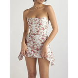 Sassy Floral Strapless Mini - Beach Babes Beachwear - Fort Lauderdale