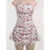 Sassy Floral Strapless Mini - Beach Babes Beachwear - Fort Lauderdale