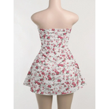 Sassy Floral Strapless Mini - Beach Babes Beachwear - Fort Lauderdale