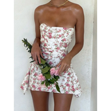 Sassy Floral Strapless Mini - Beach Babes Beachwear - Fort Lauderdale