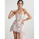 Sassy Floral Strapless Mini - Beach Babes Beachwear - Fort Lauderdale