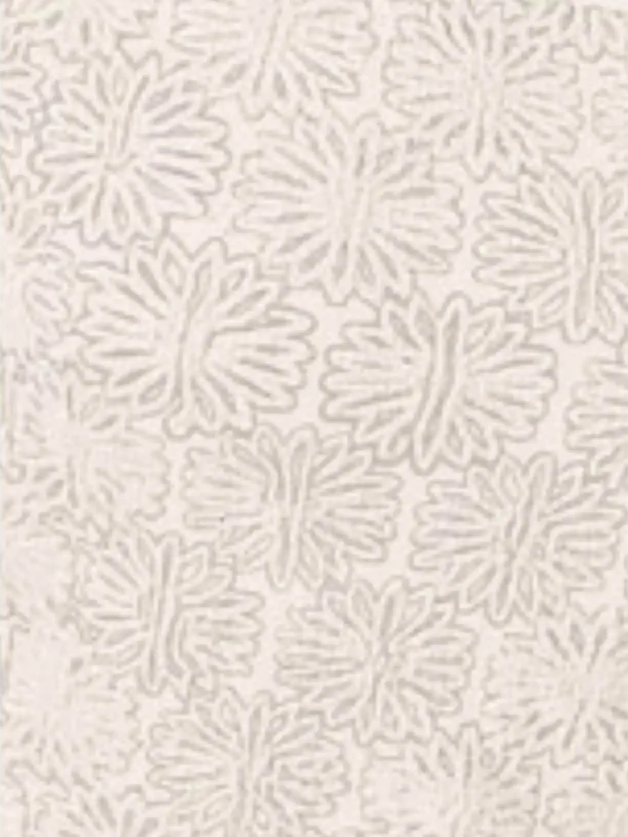 Close-up detail of beige and white floral seamless tank top fabric texture