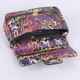 Babe Beachwaer Graffiti Luxury Quilted Shoulder Bag with colorful street art design and chain strap