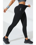 Babe Beachwear black high waisted leggings stretch fit with logo on side worn with athletic shoes