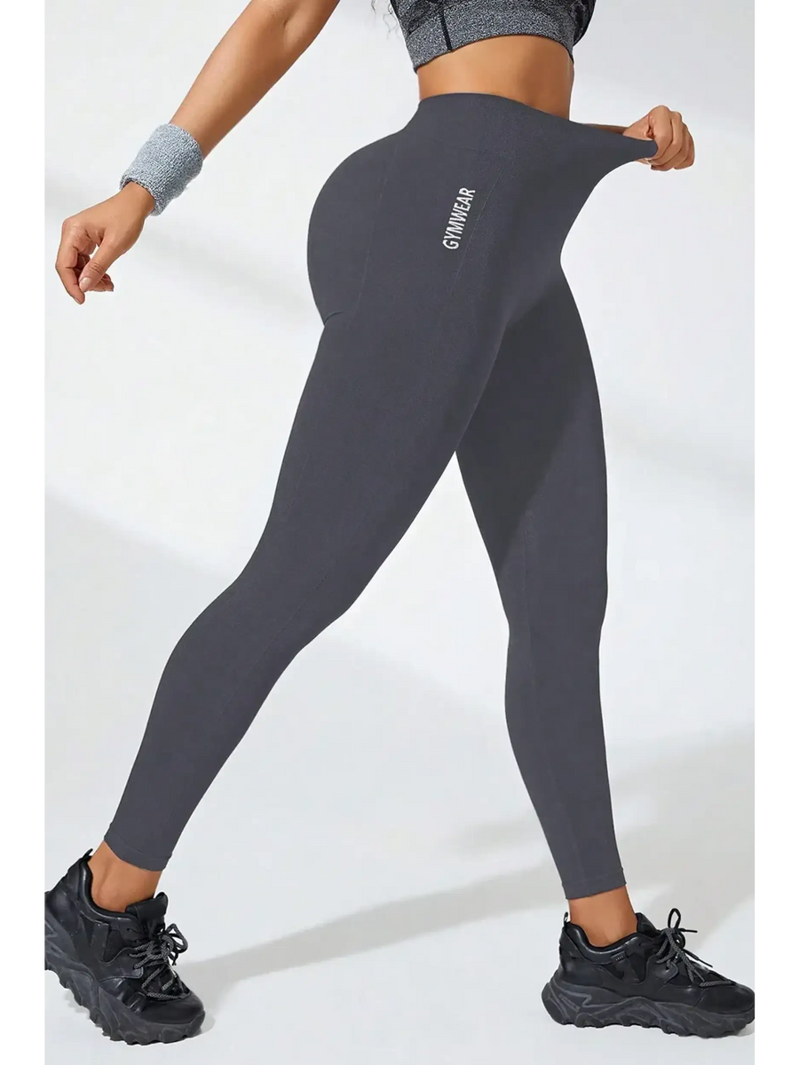 Babe Beachwear black high waisted leggings stretchy and form fitting with Gymwear logo