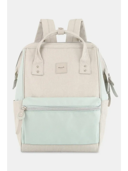 Babe Beachwear Himawari - Best Backpack in beige and light blue with front zipper pocket and top handles