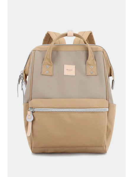 Babe Beachwaer Himawari - Best Backpack in beige and tan with front zip pocket and adjustable straps