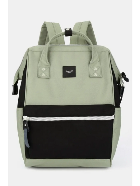 Himawari - Best Backpack by Babe Beachwaer in green and black with front zipper pocket and padded straps