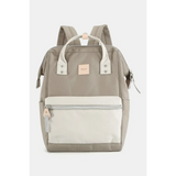 Himawari - Best Backpack by Babe Beachwaer in beige and white with front zipper pocket and padded straps