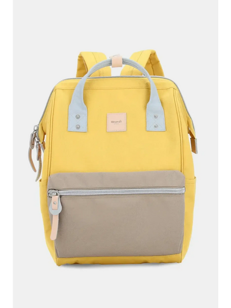 Babe Beachwaer Himawari - Best Backpack yellow and beige bag with front zipper pocket and top handles