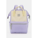 Babe Beachwaer Himawari - Best Backpack in purple and beige with front zipper pocket and top handles