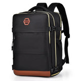Babe Beachwaer Himawari Carry On Travel Backpack in black with brown base and padded straps