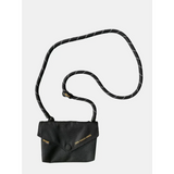 Black Babe Beachwear Himawari Crossbody Phone Wallet with adjustable rope strap and button closure