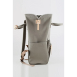 Himawari durable backpack in gray with simple design and leather zipper pull by Babe Beachwear