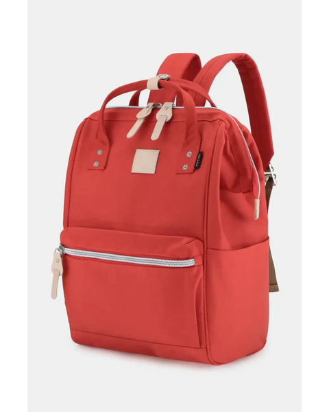 Babe Beachwaer himawari durable backpack in red with multiple compartments and padded straps